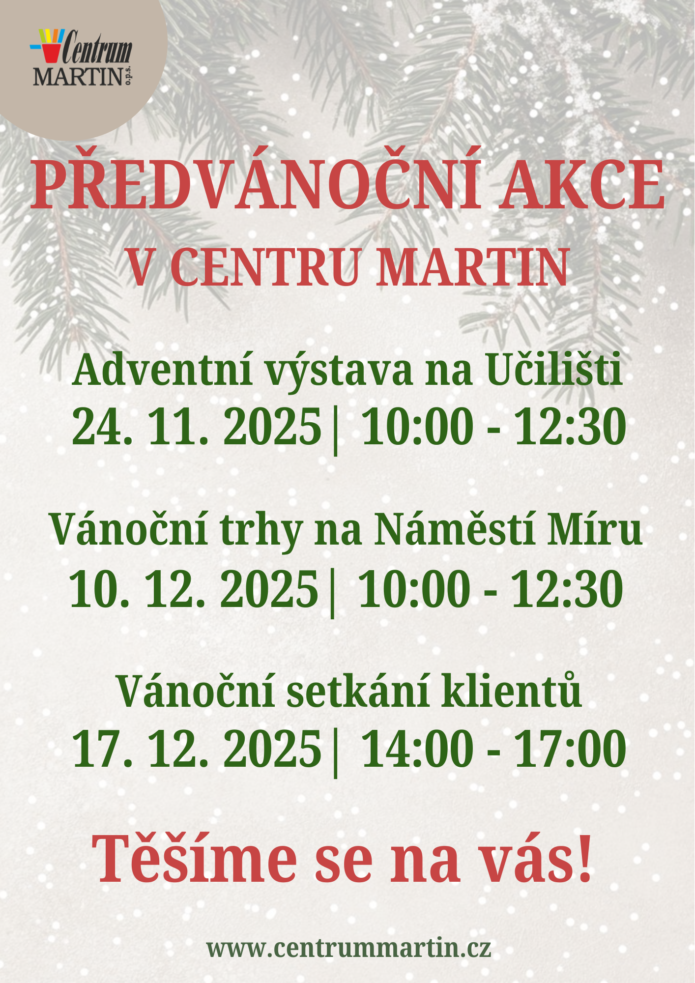 Předvánoční čas v Centru MARTIN: Na co se společně těšíme?